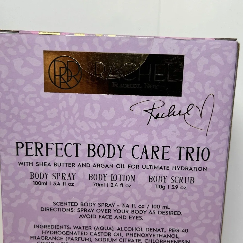 Rachel Roy Pink Peony‎ Body Care Trio Set Spray Lotion Scrub RR1333 New